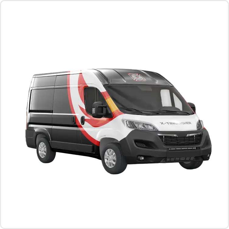 wrapped fleet van