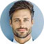 Smiling man with stylish haircut
